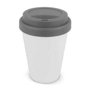 Bicchiere da caffè RPP Corpo bianco 250ml grigio - personalizzabile con logo