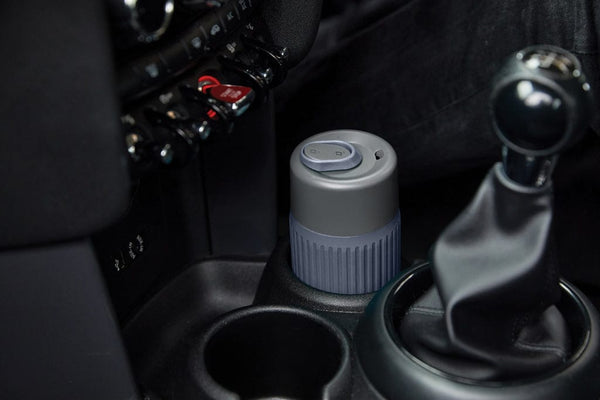 Bicchiere da viaggio Black+Blum in vetro 340ml - personalizzabile con logo