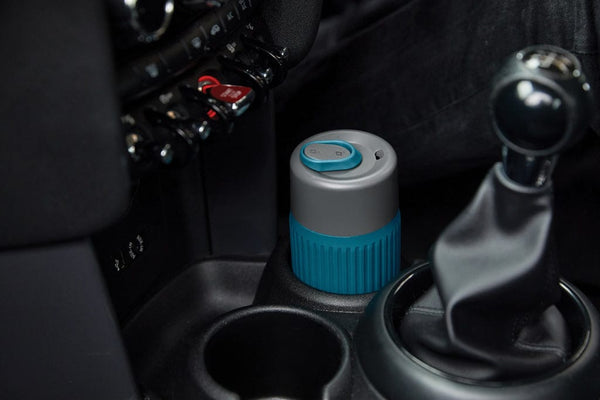 Bicchiere da viaggio Black+Blum in vetro 340ml - personalizzabile con logo