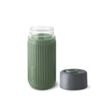 Bicchiere da viaggio Black+Blum in vetro 340ml verde - personalizzabile con logo