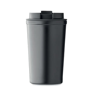 Bicchiere doppio strato 350 ml Nero - personalizzabile con logo