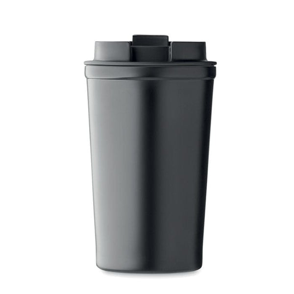 Bicchiere doppio strato 350 ml Nero - personalizzabile con logo
