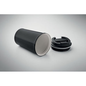 Bicchiere doppio strato 350 ml Nero - personalizzabile con logo