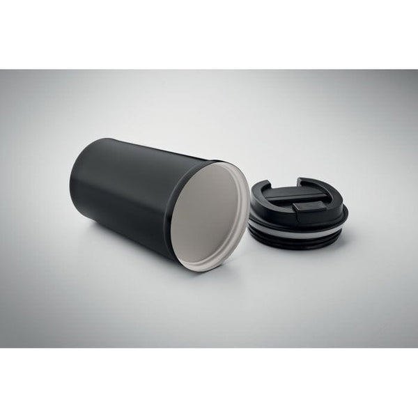 Bicchiere doppio strato 350 ml Nero - personalizzabile con logo