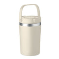 Bicchiere doppio strato 350 ml RE-INOX Beige - personalizzabile con logo