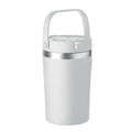 Bicchiere doppio strato 350 ml RE-INOX Bianco - personalizzabile con logo