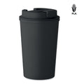 Bicchiere doppio strato 350ml Eco Nero - personalizzabile con logo