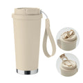 Bicchiere doppio strato. 500ml beige - personalizzabile con logo