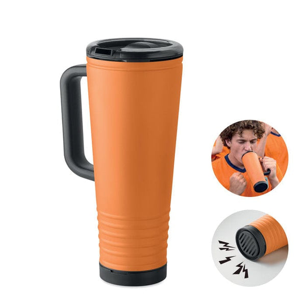 Bicchiere doppio strato 700 ml arancione - personalizzabile con logo