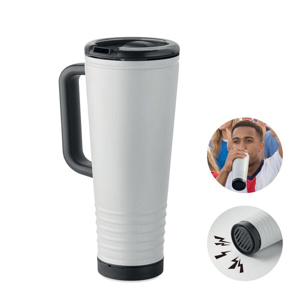 Bicchiere doppio strato 700 ml Bianco - personalizzabile con logo