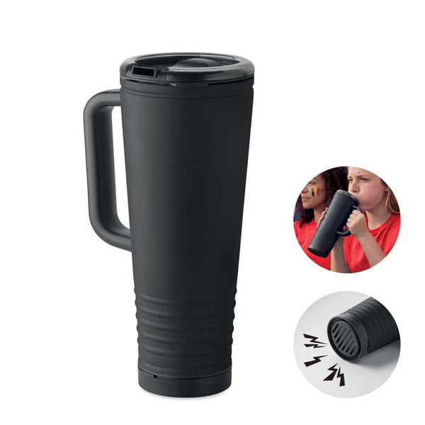 Bicchiere doppio strato 700 ml Nero - personalizzabile con logo