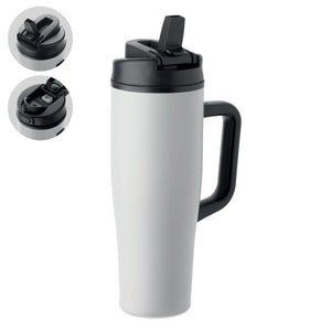 Bicchiere doppio strato 900 ml Bianco - personalizzabile con logo