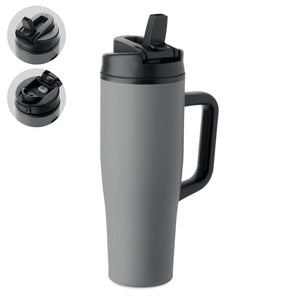 Bicchiere doppio strato 900 ml Grigio - personalizzabile con logo