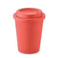 Bicchiere doppio strato PP 300 con beccuccio rosso - personalizzabile con logo