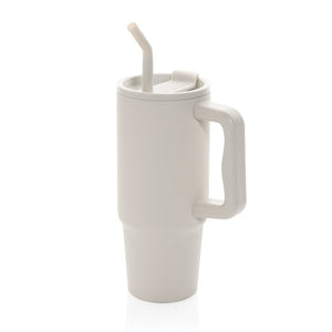 Bicchiere Embrace deluxe in r-Acciaio RCS 900ml beige - personalizzabile con logo