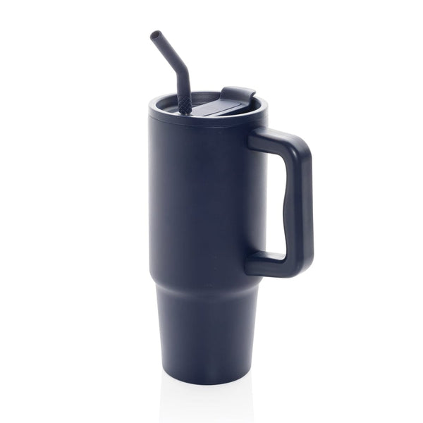Bicchiere Embrace deluxe in r-Acciaio RCS 900ml blu navy - personalizzabile con logo