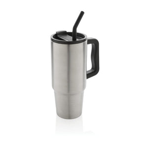 Bicchiere Embrace deluxe in r-Acciaio RCS 900ml color argento - personalizzabile con logo