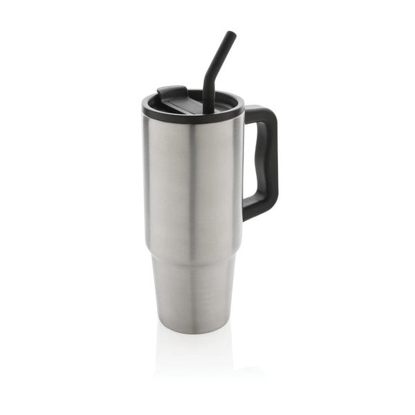 Bicchiere Embrace deluxe in r-Acciaio RCS 900ml color argento - personalizzabile con logo