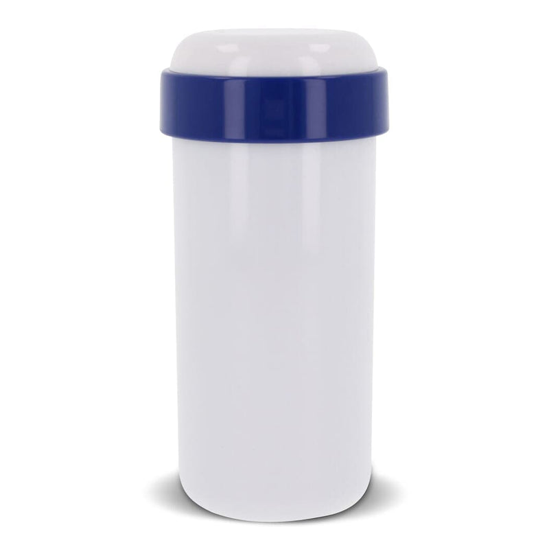 Bicchiere ermetico Fresh 360ml Bianco / blu - personalizzabile con logo