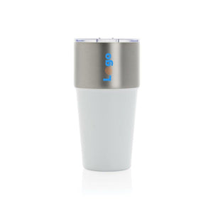 Bicchiere Fluid in r-acciaio RCS 500ml - personalizzabile con logo