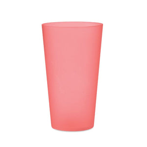 Bicchiere in PP da 550 ml rosso - personalizzabile con logo