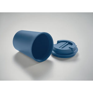 Bicchiere in PP riciclato con coperchio - personalizzabile con logo