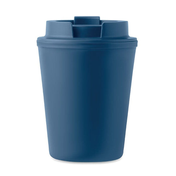 Bicchiere in PP riciclato con coperchio - personalizzabile con logo
