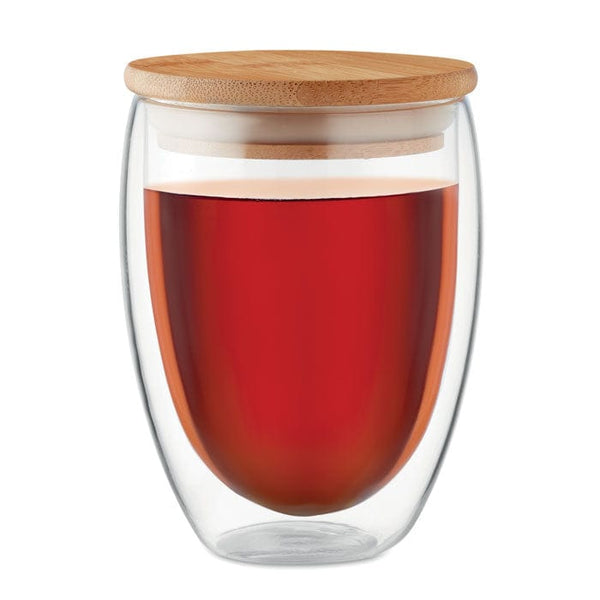 Bicchiere in vetro 350 ml trasparente - personalizzabile con logo