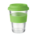 Bicchiere in vetro. 350ml verde calce - personalizzabile con logo