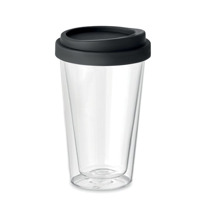 Bicchiere in vetro Nero - personalizzabile con logo