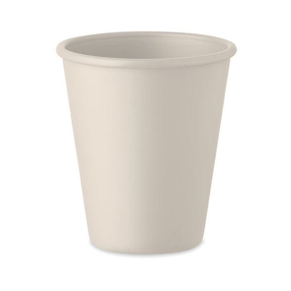 Bicchiere monostrato in PLA beige - personalizzabile con logo