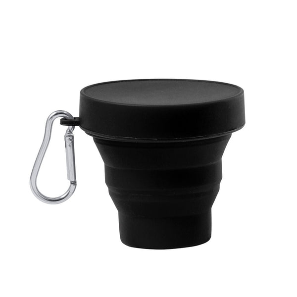 Bicchiere Pieghevole Klimt nero - personalizzabile con logo