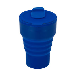 Bicchiere Pieghevole Roric blu - personalizzabile con logo