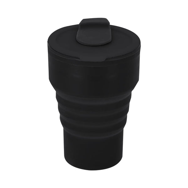 Bicchiere Pieghevole Roric nero - personalizzabile con logo