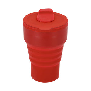 Bicchiere Pieghevole Roric rosso - personalizzabile con logo