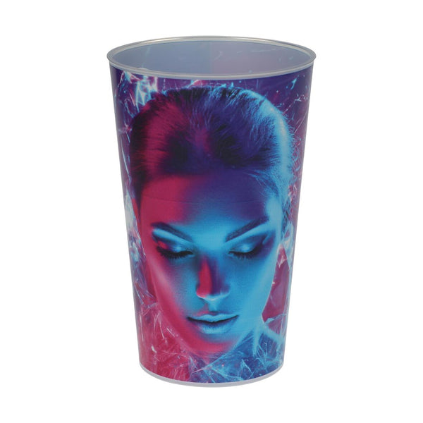 Bicchiere riutilizzabile personalizzato all over - 300ml - personalizzabile con logo