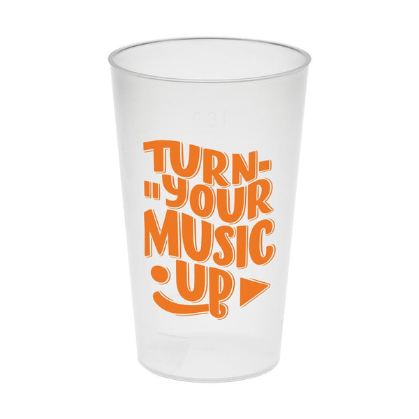 Bicchiere riutilizzabile personalizzato all over - 300ml - personalizzabile con logo