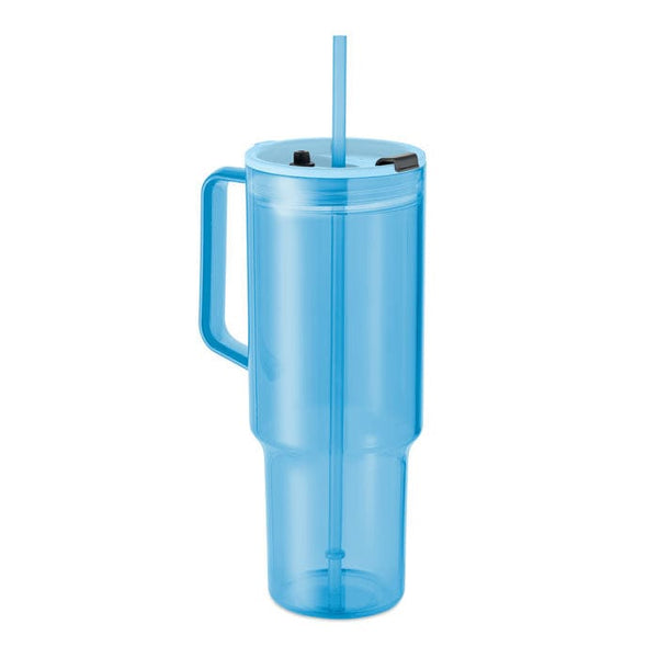 Bicchiere RPET 1200ml azzurro - personalizzabile con logo