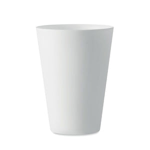Bicchiere smerigliato PP 300ml Bianco - personalizzabile con logo