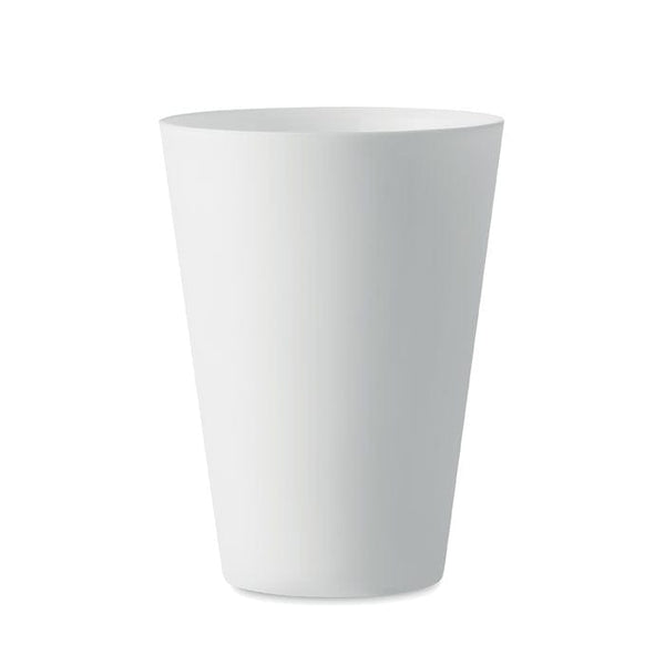 Bicchiere smerigliato PP 300ml Bianco - personalizzabile con logo