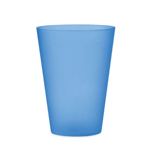 Bicchiere smerigliato PP 300ml blu - personalizzabile con logo