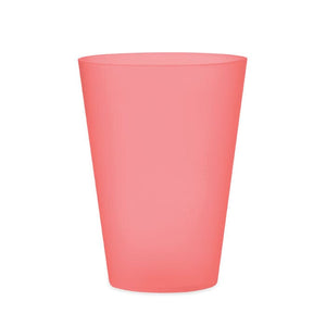 Bicchiere smerigliato PP 300ml rosso - personalizzabile con logo