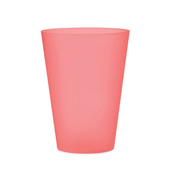 Bicchiere smerigliato PP 300ml rosso - personalizzabile con logo