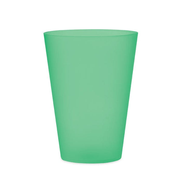 Bicchiere smerigliato PP 300ml verde - personalizzabile con logo