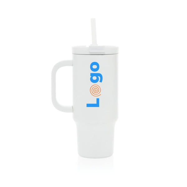 Bicchiere termico antigoccia Cruiser in rAcciaio RCS 480ml bianco - personalizzabile con logo