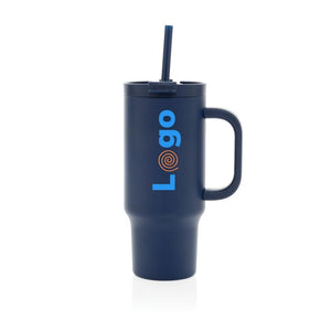 Bicchiere termico antigoccia Cruiser in rAcciaio RCS 480ml blu navy - personalizzabile con logo