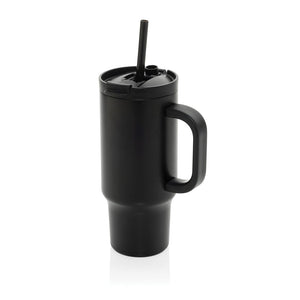Bicchiere termico antigoccia Cruiser in rAcciaio RCS 480ml nero - personalizzabile con logo