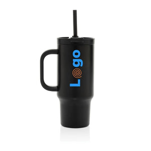 Bicchiere termico antigoccia Cruiser in rAcciaio RCS 480ml nero - personalizzabile con logo