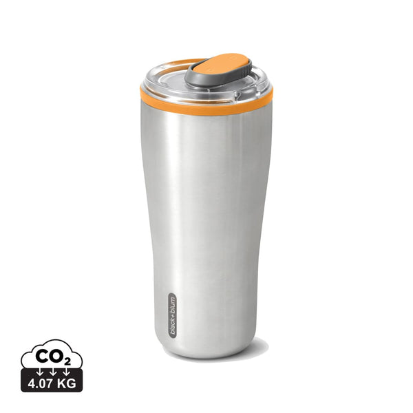 Bicchiere termico da viaggio Black+Blum 600ml arancione - personalizzabile con logo