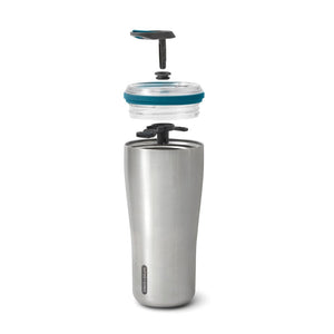Bicchiere termico da viaggio Black+Blum 600ml azzurro - personalizzabile con logo